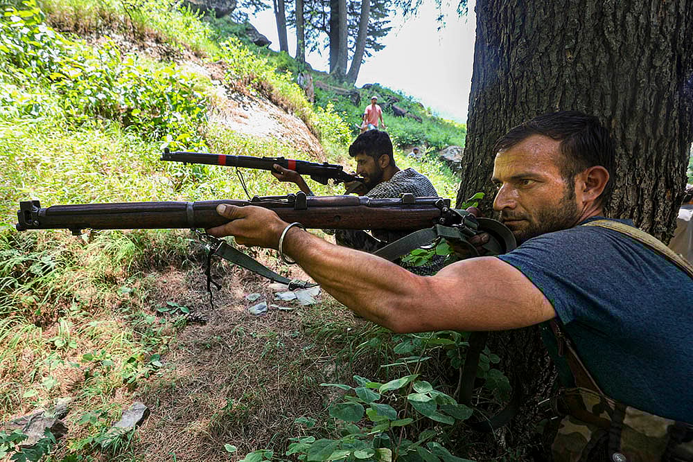 | Photo: PTI : Village Defence Guards in Desa area 